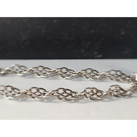 Italian 925 Sterling Silver Chain Bracelet Vintage - Picture 5 of 10